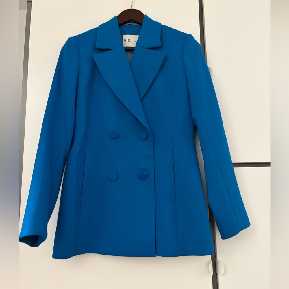 Reiss Vibrant Blue Double-Breasted Blazer